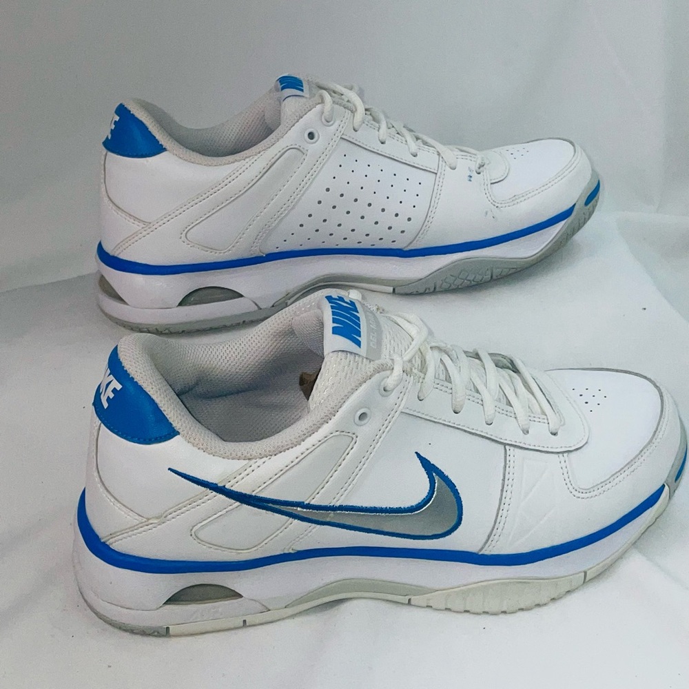 Nike White and Blue Sneakers